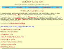 Tablet Screenshot of libraryhistorybuff.org