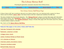 Tablet Screenshot of libraryhistorybuff.com
